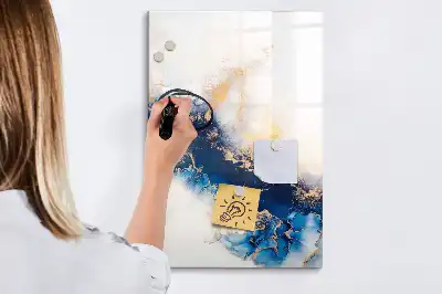Tablă cu marker din marmură absolută