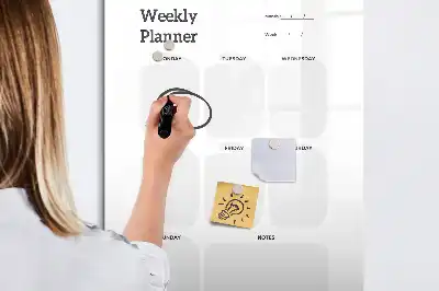 Tablă magnetică de scris planificator săptămânal