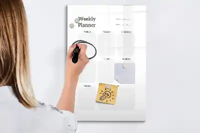 Tablă magnetică de scris planificator săptămânal