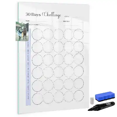 Tablă magnetică cu marker planificator lunar pentru 30 de zile