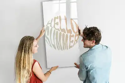 Tablă cu marker cu mesaj de salutare pentru vară