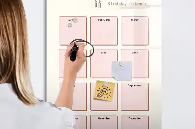 Tablă magnetică de scris calendar de aniversări