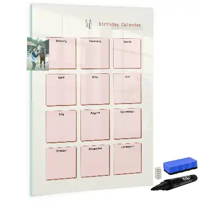 Tablă magnetică de scris calendar de aniversări