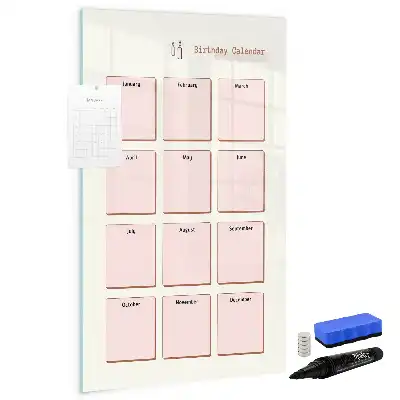 Tablă magnetică de scris calendar de aniversări
