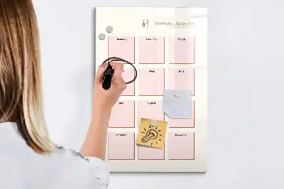 Tablă magnetică de scris calendar de aniversări