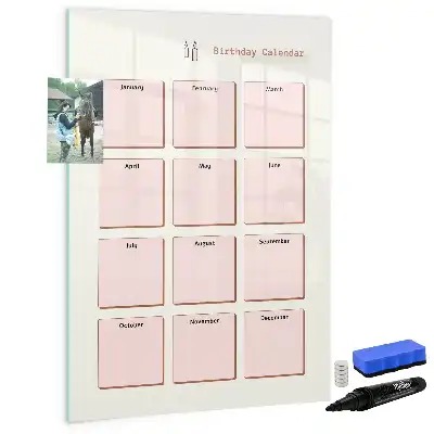 Tablă magnetică de scris calendar de aniversări