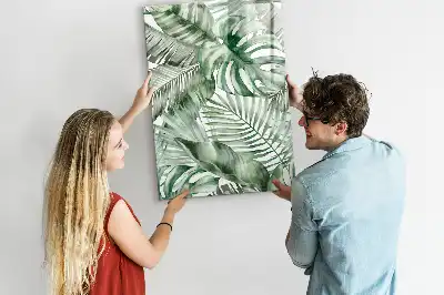 Tablă cu marker cu model de frunze în acuarelă