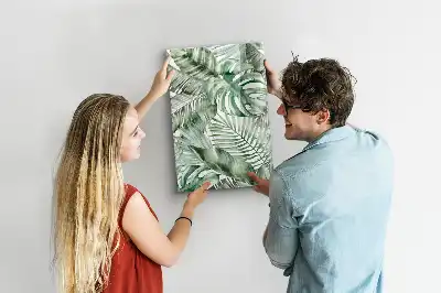 Tablă cu marker cu model de frunze în acuarelă