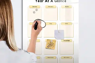 Planificator anual tablă magnetică de scris