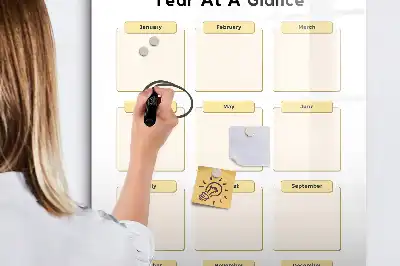 Planificator anual tablă magnetică de scris