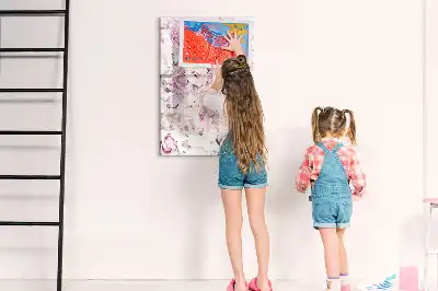 Tablă magnetică de scris cu model trandafiri