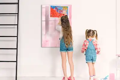 Tablă magnetică de scris model Pene delicate