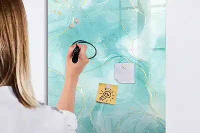 Tablă magnetică de scris cu design de marmură abstracție