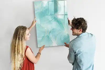 Tablă magnetică de scris cu design de marmură abstracție