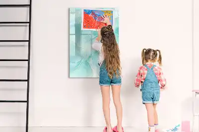 Tablă magnetică de scris cu design de marmură abstracție