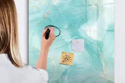 Tablă magnetică de scris cu design de marmură abstracție