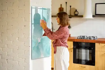 Tablă magnetică de scris cu design de marmură abstracție