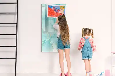 Tablă magnetică de scris cu design de marmură abstracție