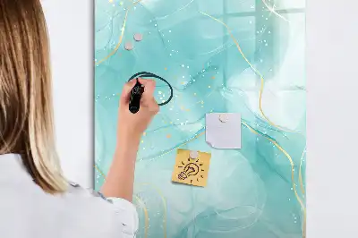 Tablă magnetică de scris cu design de marmură abstracție