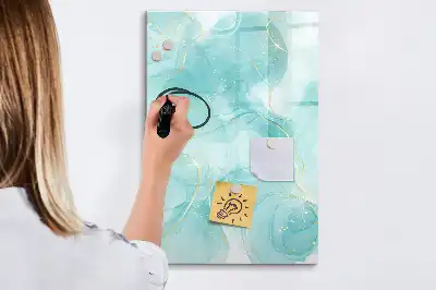 Tablă magnetică de scris cu design de marmură abstracție