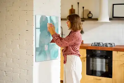 Tablă magnetică de scris cu design de marmură abstracție