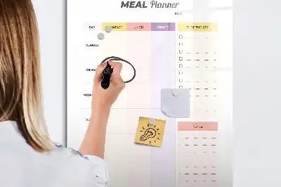 Planificator de nutriție tablă magnetică cu marker