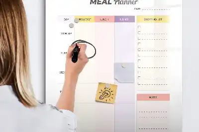 Planificator de nutriție tablă magnetică cu marker