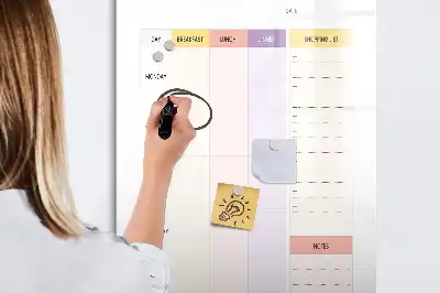 Planificator de nutriție tablă magnetică cu marker