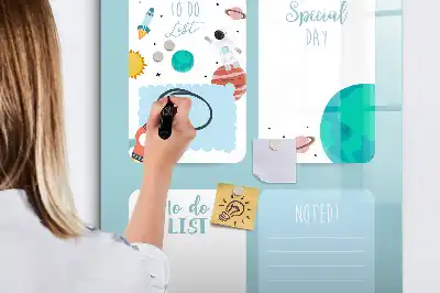 Tablă cu marker planificator galactic