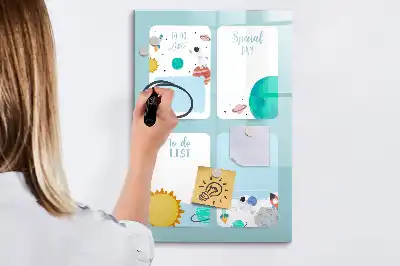 Tablă cu marker planificator galactic