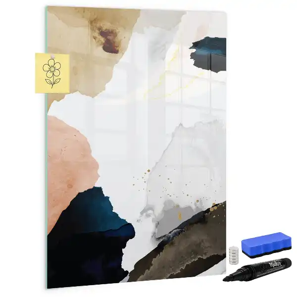 Tablă cu marker cu imprimeu abstract în acuarelă