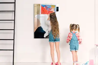 Tablă cu marker cu imprimeu abstract în acuarelă