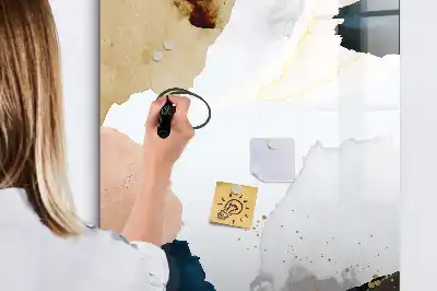 Tablă cu marker cu imprimeu abstract în acuarelă
