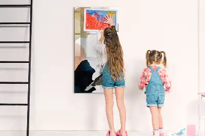 Tablă cu marker cu imprimeu abstract în acuarelă