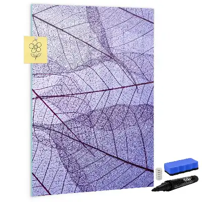 Tablă magnetică de scris cu model textură de frunză