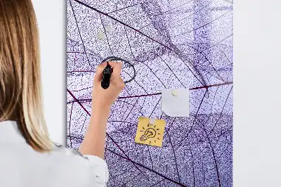 Tablă magnetică de scris cu model textură de frunză