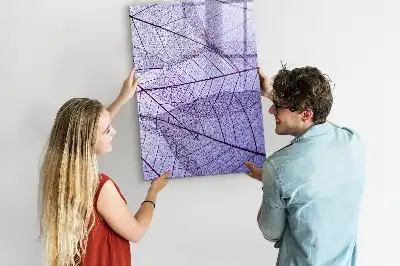 Tablă magnetică de scris cu model textură de frunză