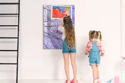 Tablă magnetică de scris cu model textură de frunză