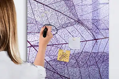 Tablă magnetică de scris cu model textură de frunză