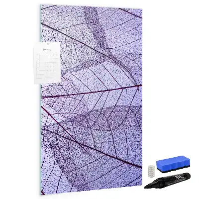Tablă magnetică de scris cu model textură de frunză