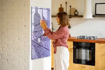 Tablă magnetică de scris cu model textură de frunză