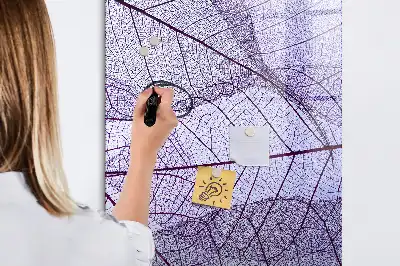Tablă magnetică de scris cu model textură de frunză