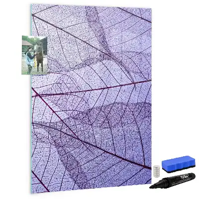 Tablă magnetică de scris cu model textură de frunză