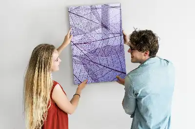 Tablă magnetică de scris cu model textură de frunză