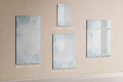 Tablă magnetică de scris cu model schiță de floare