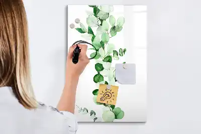 Tablă cu marker model frunze de papură