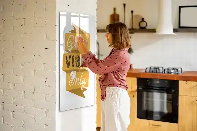 Tablă magnetică pentru scris cu marker cu mesajul Numai vibrații bune