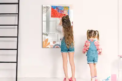 Tablă magnetică de scris planificator lunar
