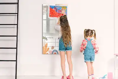 Tablă magnetică de scris planificator lunar