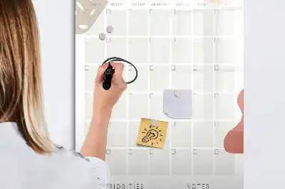 Tablă magnetică de scris planificator lunar